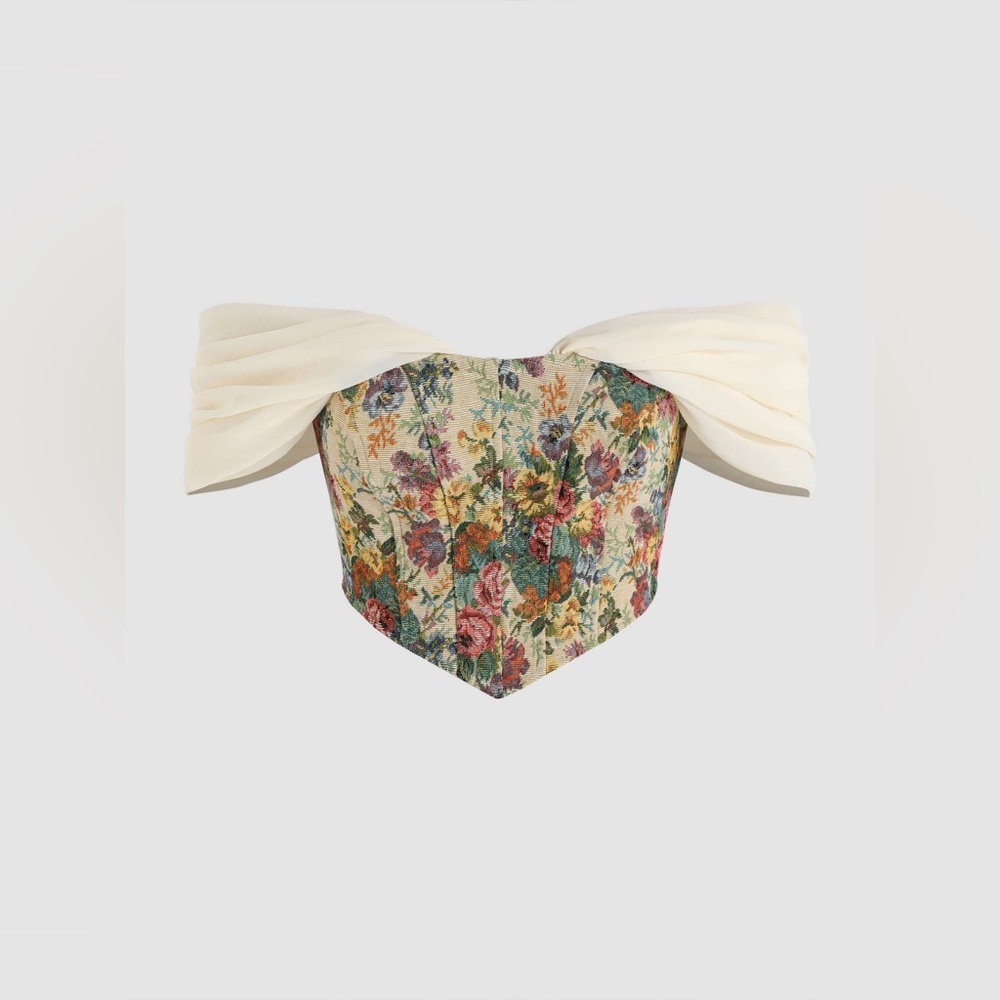 Floral Off Shoulder Corset Top